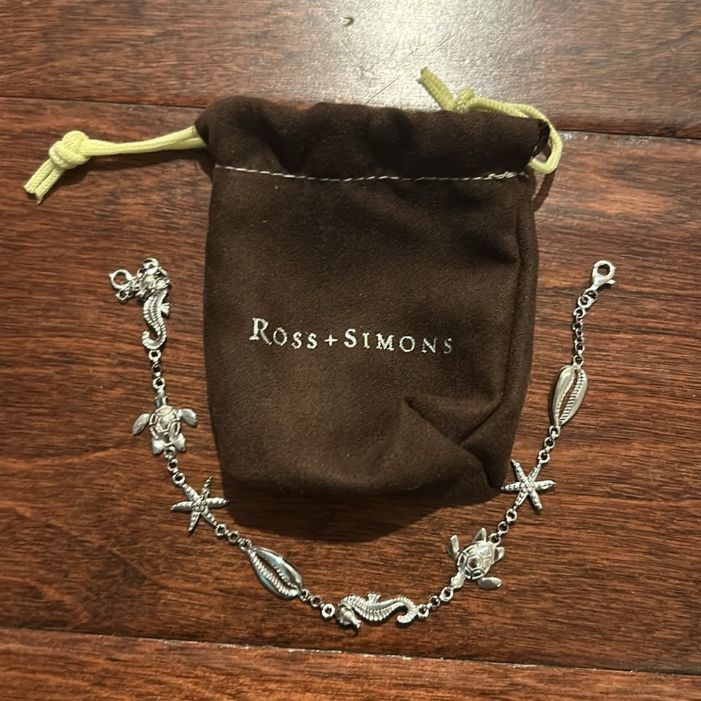 NWT Sterling Silver Sea Life Anklet by Ross-Simons - Picture 3 of 11